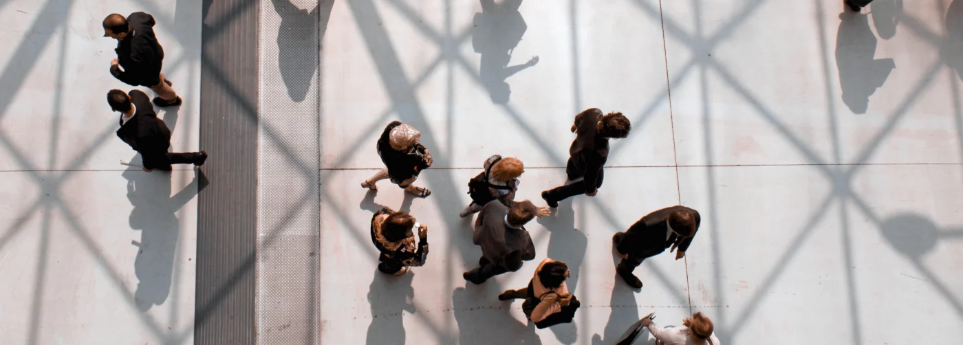 Crowd walking