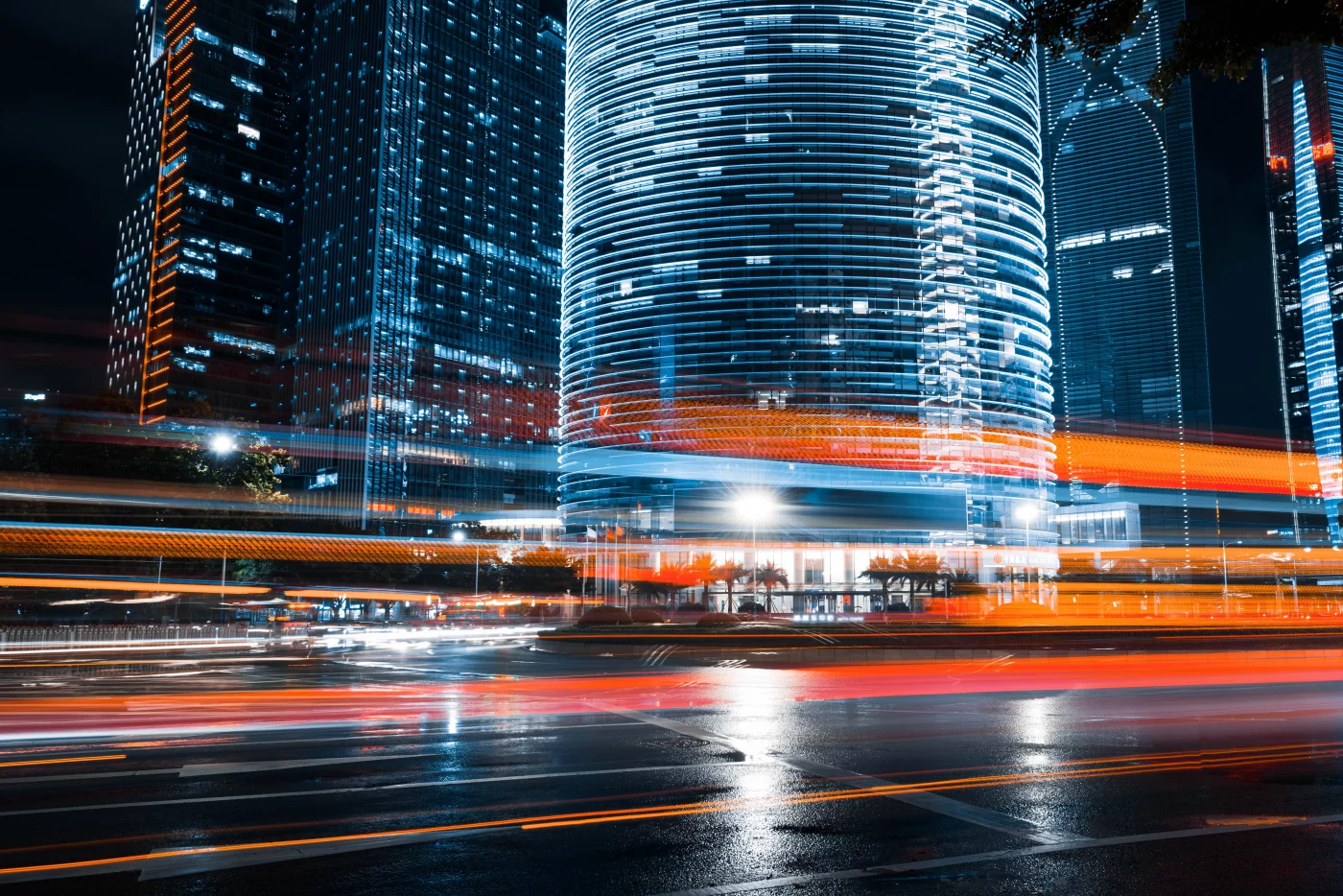 Traffic lights and buildings